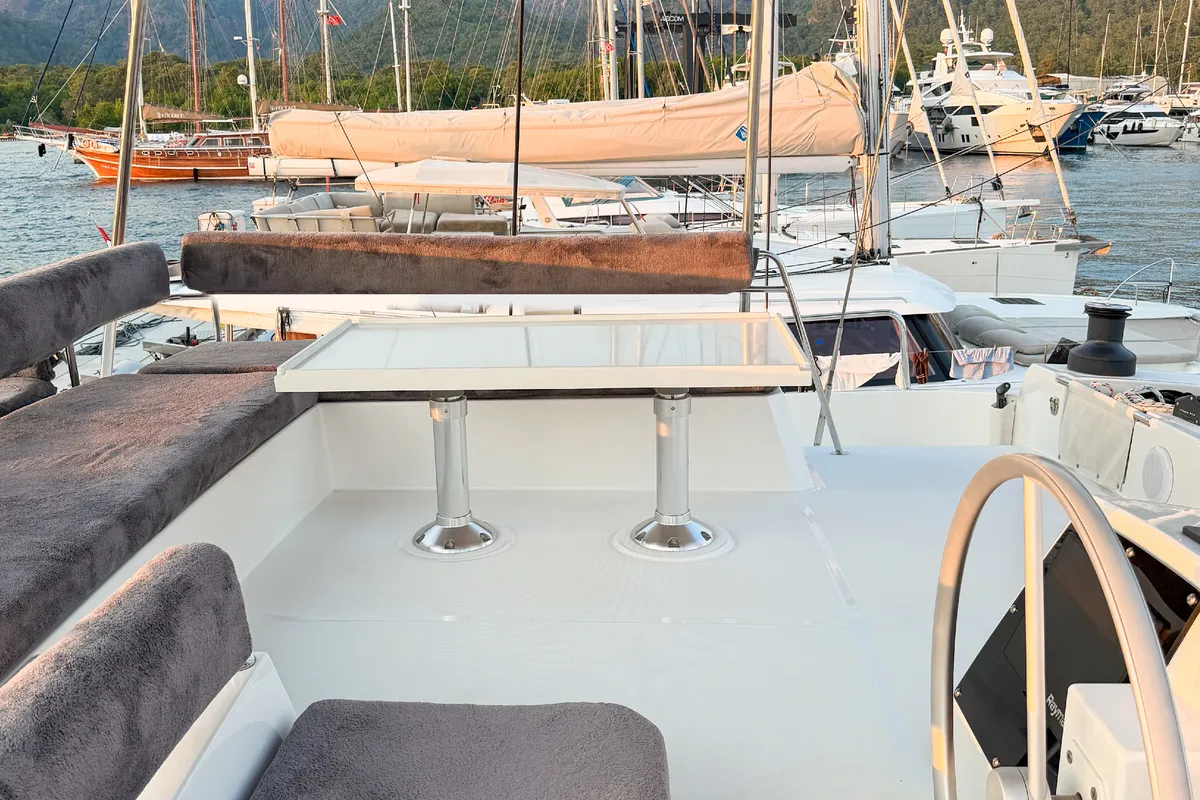 Luna 2, a Bali 4.8 catamaran at Marmaris, Turkey