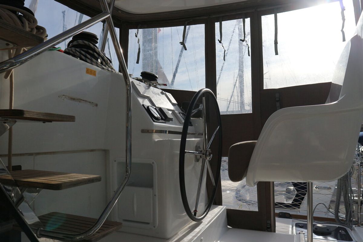 Cabin on Vamos Elli, a Lagoon 450 S catamaran at Palma de Mallorca, Spain