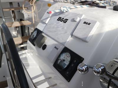 Salon of Vamos Elli, a Lagoon 450 S catamaran at Palma de Mallorca, Spain