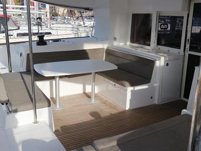 Galley of Vamos Elli, a Lagoon 450 S catamaran at Palma de Mallorca, Spain