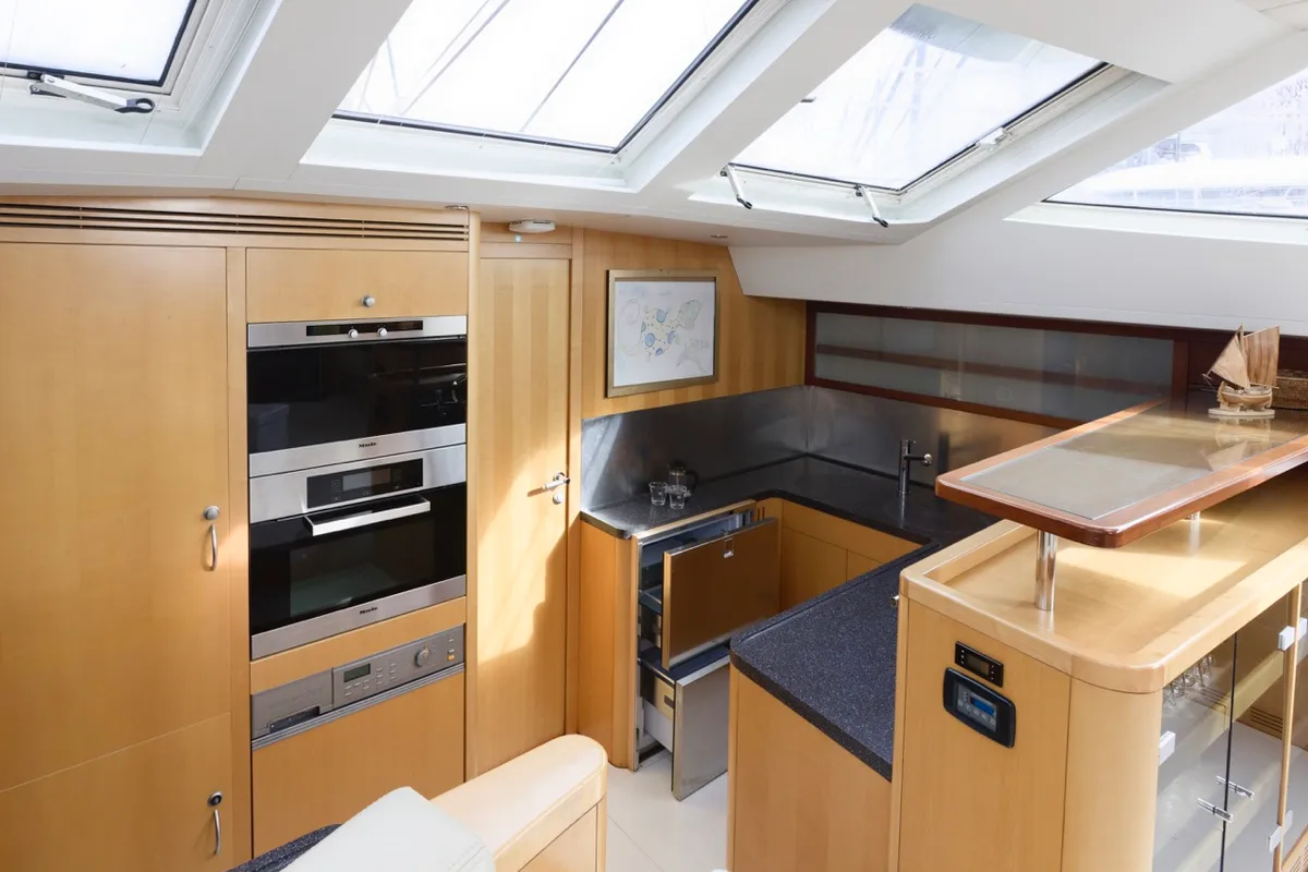 Galley of Makay, a Garcia Yachts Garcia 72.2 sailboat at Grad Kaštela, Croatia