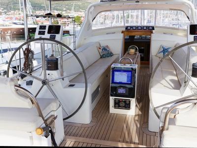 Cockpit of Makay, a Garcia Yachts Garcia 72.2 sailboat at Grad Kaštela, Croatia