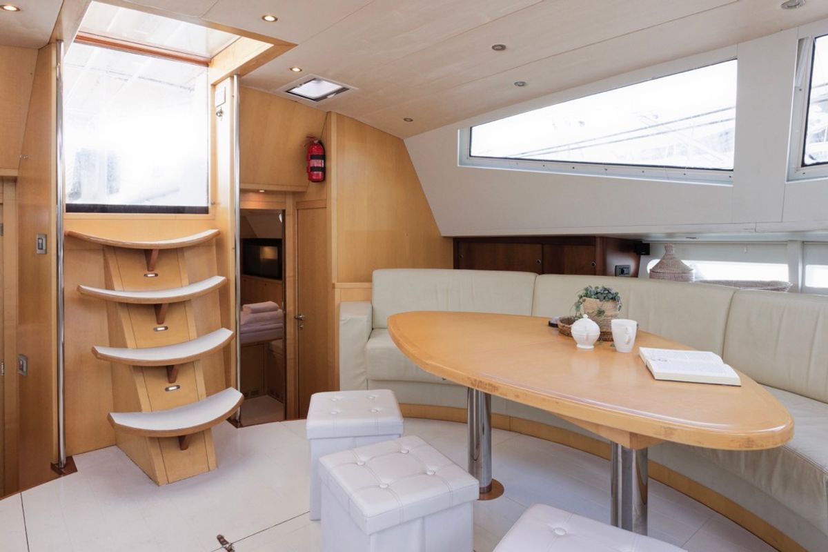 Salon of Makay, a Garcia Yachts Garcia 72.2 sailboat at Grad Kaštela, Croatia