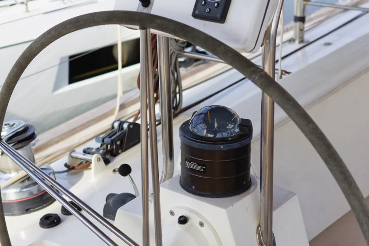 Cockpit of Makay, a Garcia Yachts Garcia 72.2 sailboat at Grad Kaštela, Croatia
