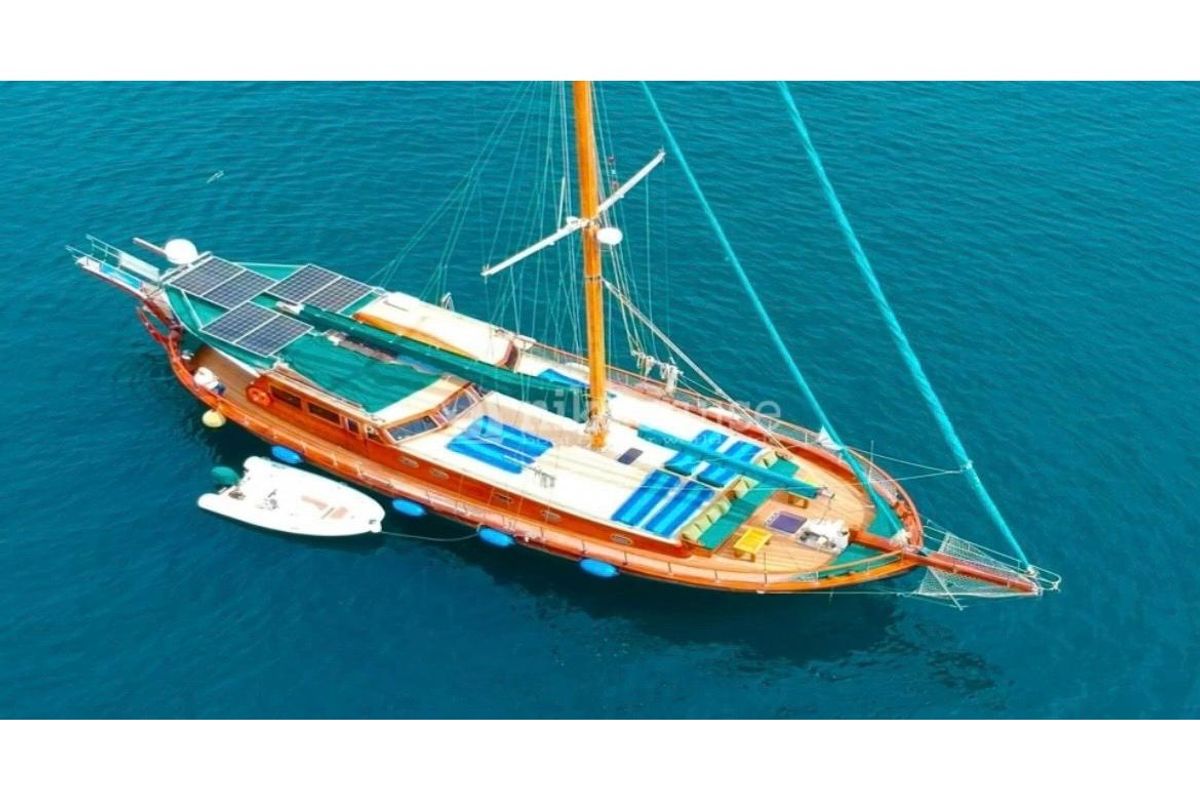 Exterior view of Classic, a Gulet Gulet gulet at Bodrum, Turkey