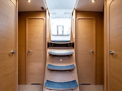 Salon of Pulsar, a Dufour 460 Grand Large sailboat at Municipal Unit of Lefkada, Greece