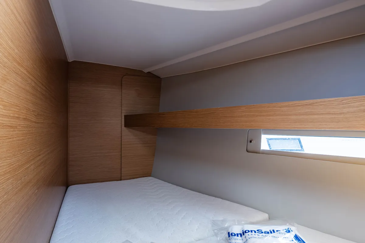 Cabin on Pulsar, a Dufour 460 Grand Large sailboat at Municipal Unit of Lefkada, Greece