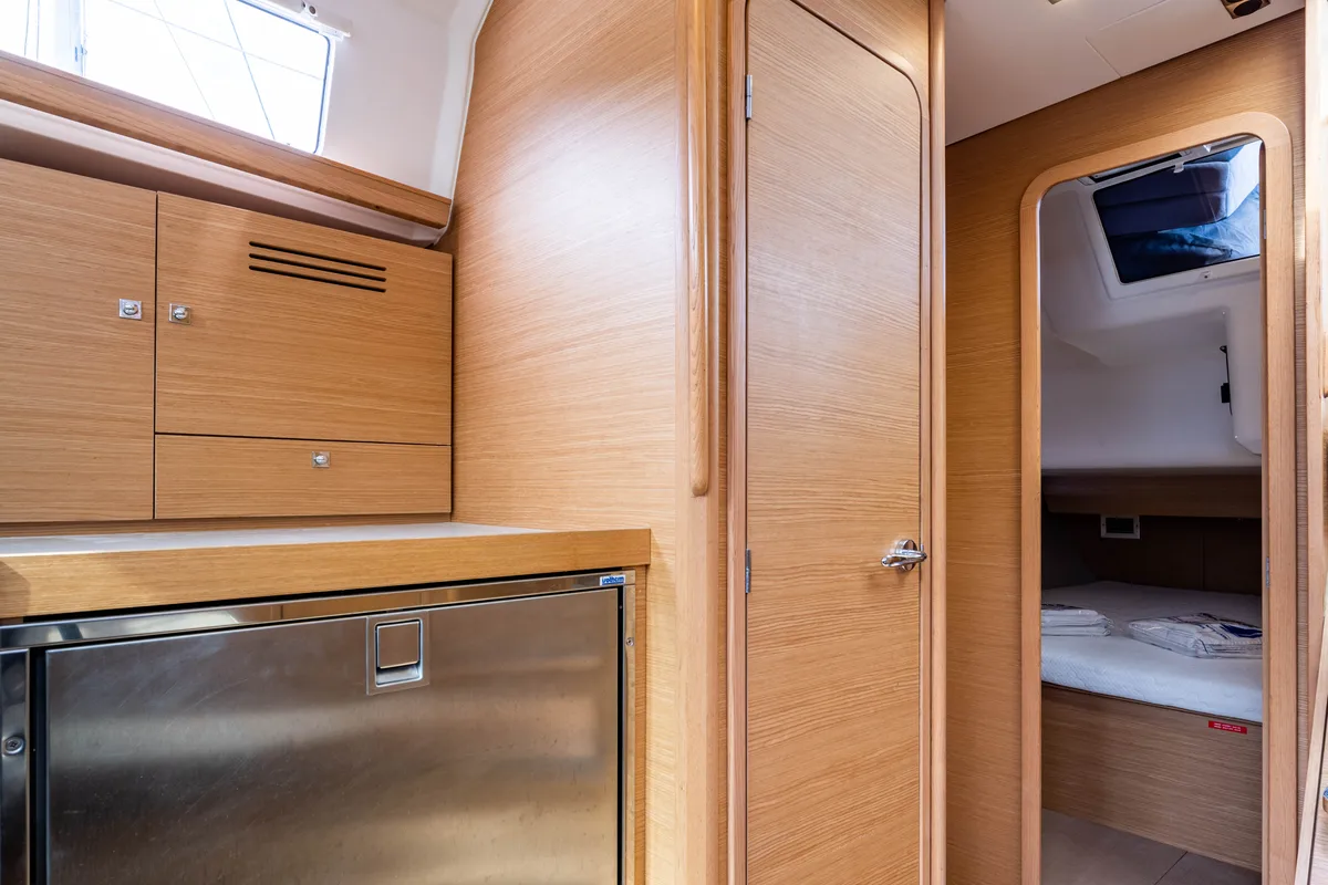 Galley of Pulsar, a Dufour 460 Grand Large sailboat at Municipal Unit of Lefkada, Greece
