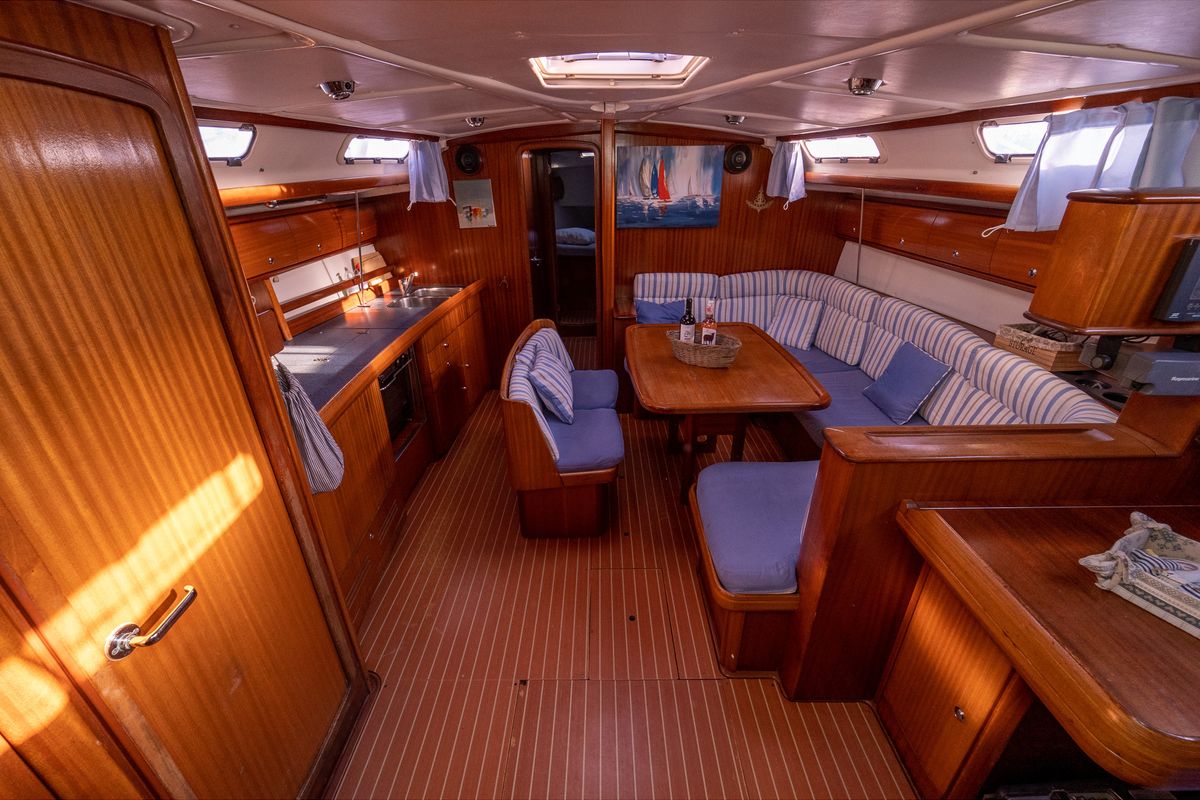 Salon of Danai (with Bowthruster ,Solar Panels, New Sails), a Bavaria 44 sailboat at Kavala, Greece