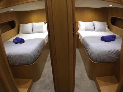 Cabin on Atil, a Gulet Motoryacht motorboat at Fethiye, Turkey