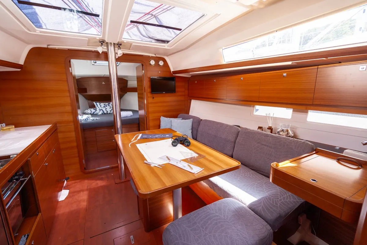 Salon of Cetus, a Dufour 382 GL sailboat at Grad Pula, Croatia