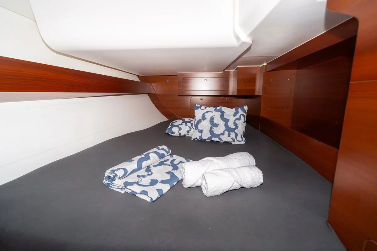Cabin on Cetus, a Dufour 382 GL sailboat at Grad Pula, Croatia