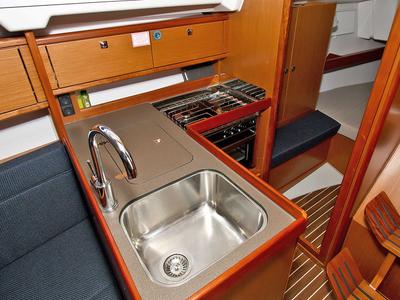 Galley of Bobara, a Bavaria Cruiser 34 sailboat at Split, Croatia