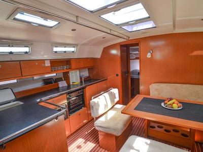 Galley of Santa Maria, a Bavaria Cruiser 45 sailboat at Fethiye, Turkey