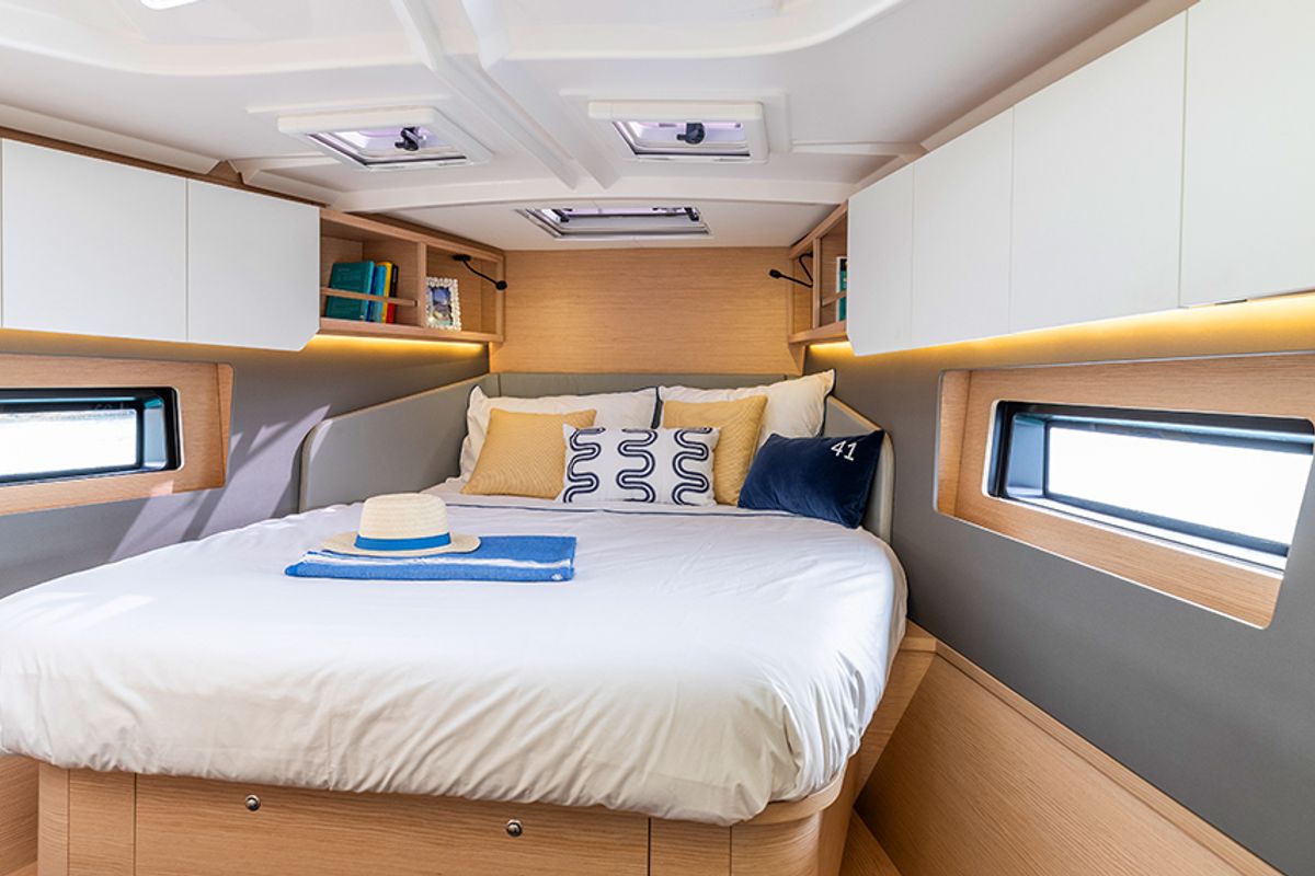 Cabin on Equilibrium, a Dufour 41 sailboat at Municipal Unit of Lefkada, Greece