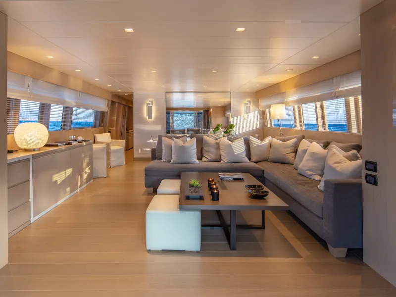 Salon of SUMMER FUN, a Admiral Yachts Admiral 101 yacht at Athens, Greece