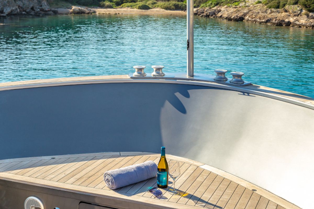 Deck of SUMMER FUN, a Admiral Yachts Admiral 101 yacht at Athens, Greece