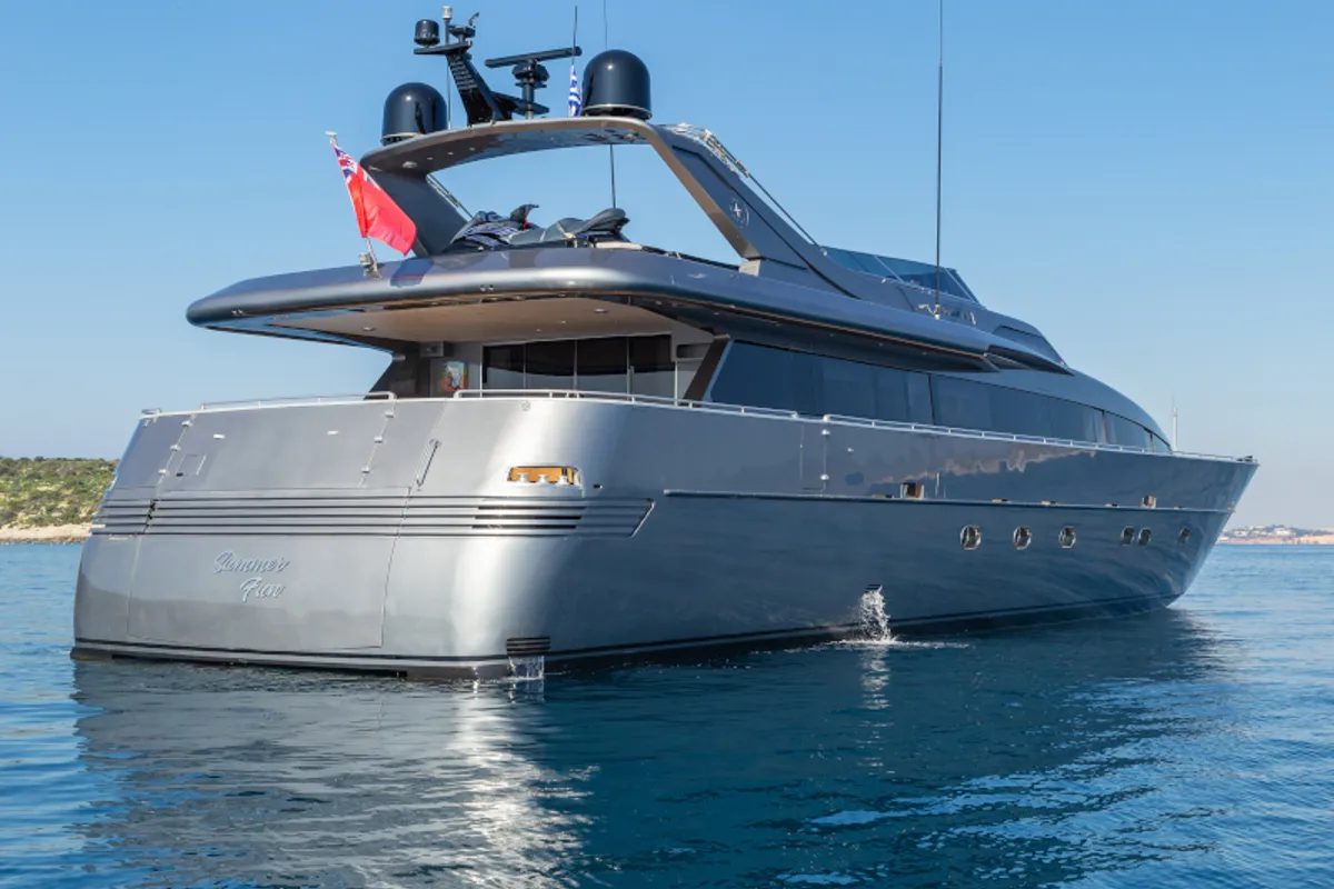 Exterior view of SUMMER FUN, a Admiral Yachts Admiral 101 yacht at Athens, Greece