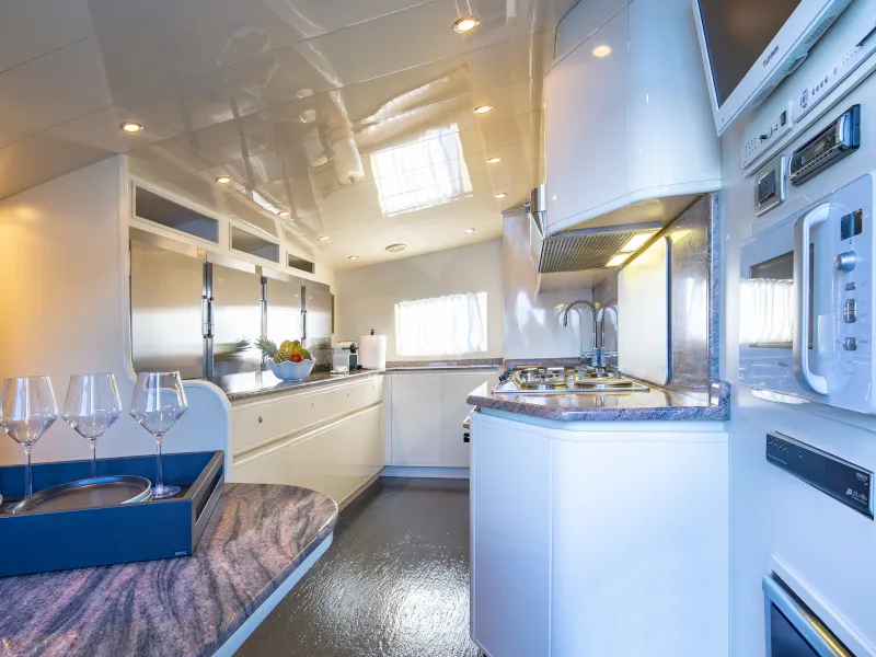 Galley of SUMMER FUN, a Admiral Yachts Admiral 101 yacht at Athens, Greece