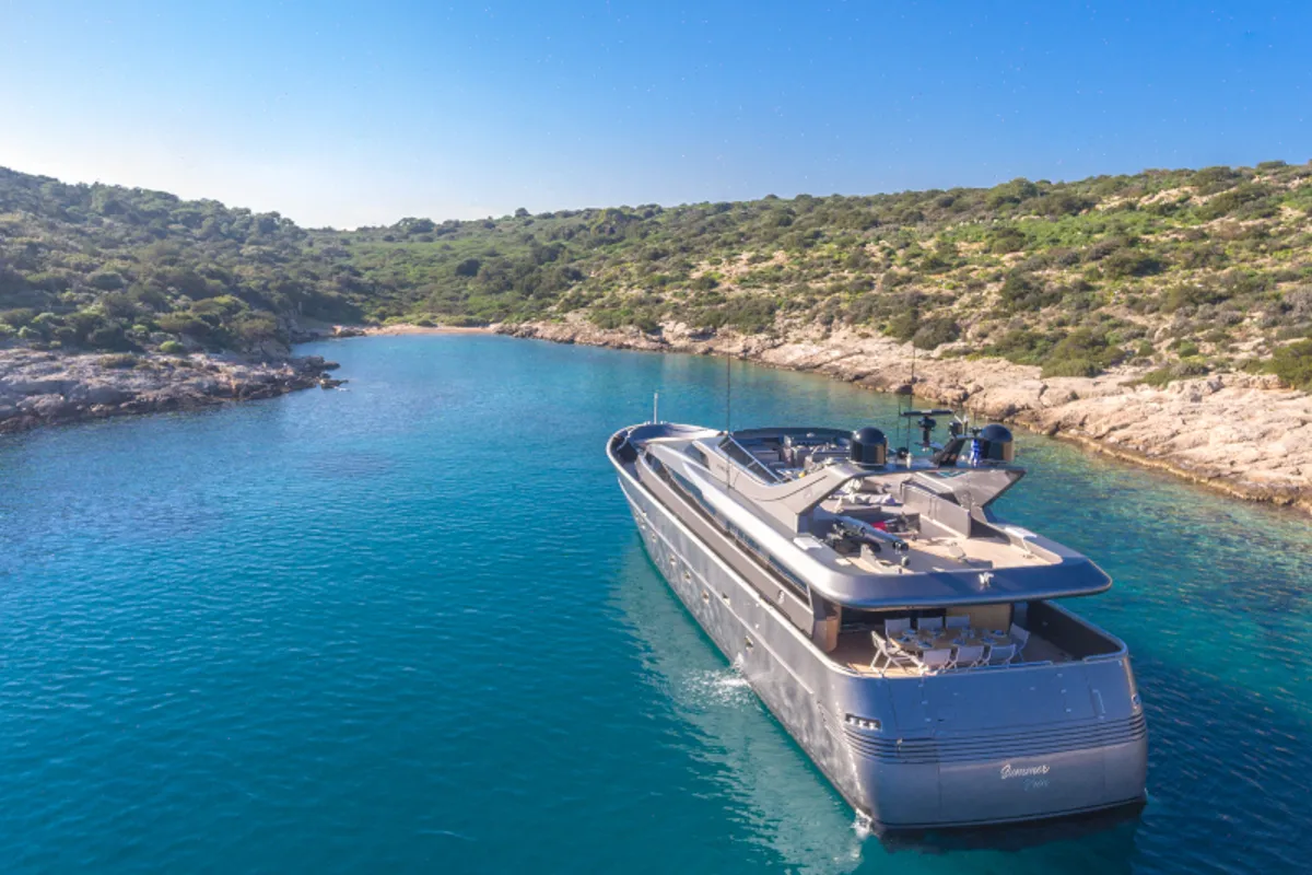 Exterior view of SUMMER FUN, a Admiral Yachts Admiral 101 yacht at Athens, Greece