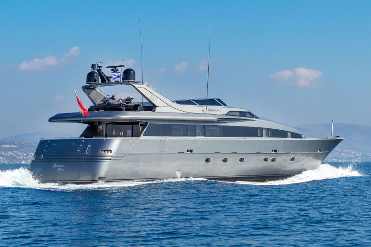 Exterior view of SUMMER FUN, a Admiral Yachts Admiral 101 yacht at Athens, Greece