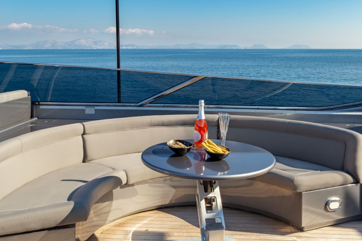 Deck of SUMMER FUN, a Admiral Yachts Admiral 101 yacht at Athens, Greece