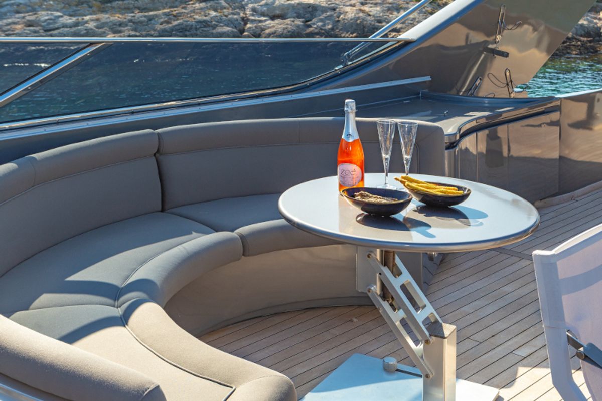 Deck of SUMMER FUN, a Admiral Yachts Admiral 101 yacht at Athens, Greece