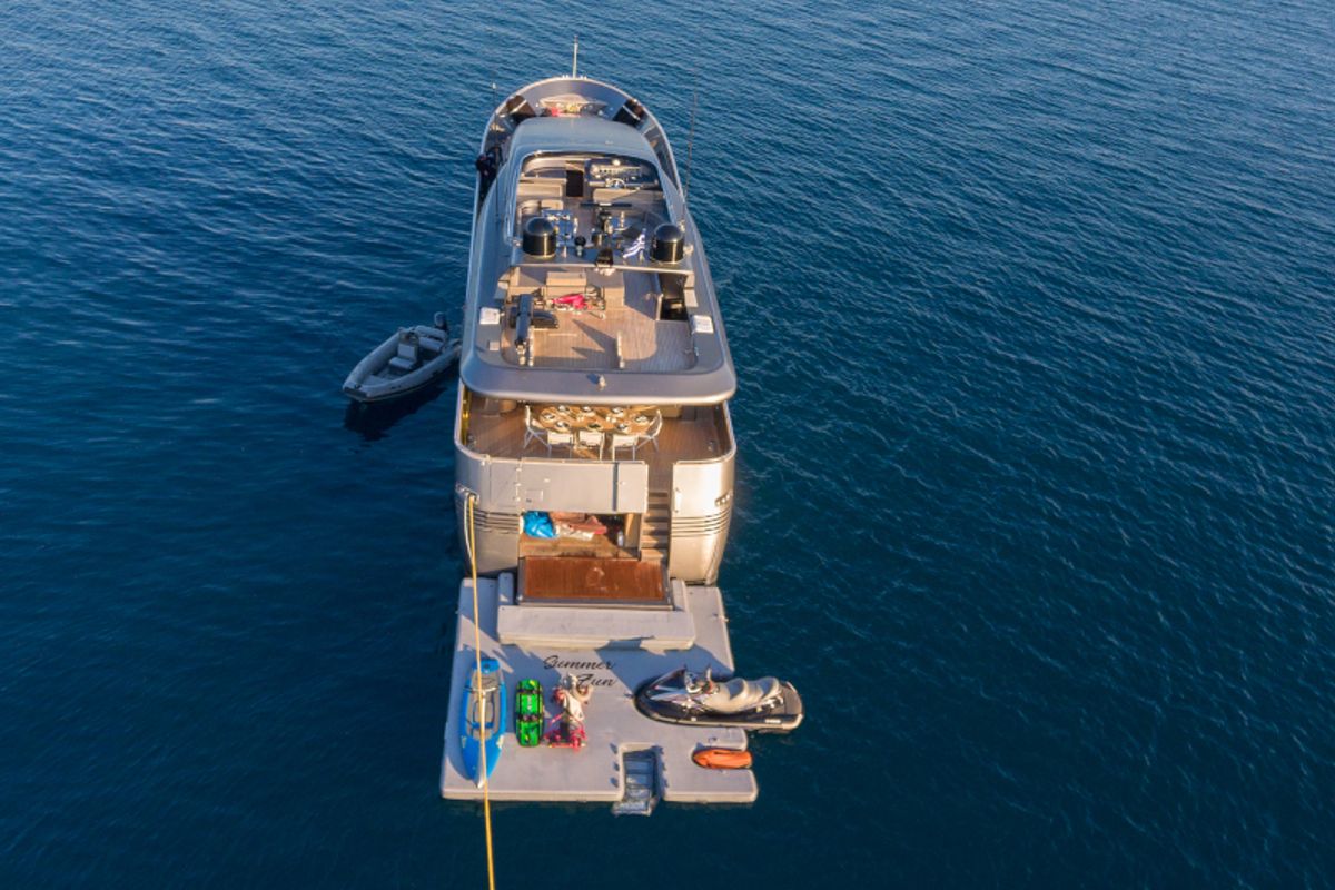 Exterior view of SUMMER FUN, a Admiral Yachts Admiral 101 yacht at Athens, Greece
