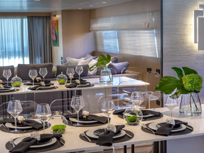 Salon of SUMMER FUN, a Admiral Yachts Admiral 101 yacht at Athens, Greece