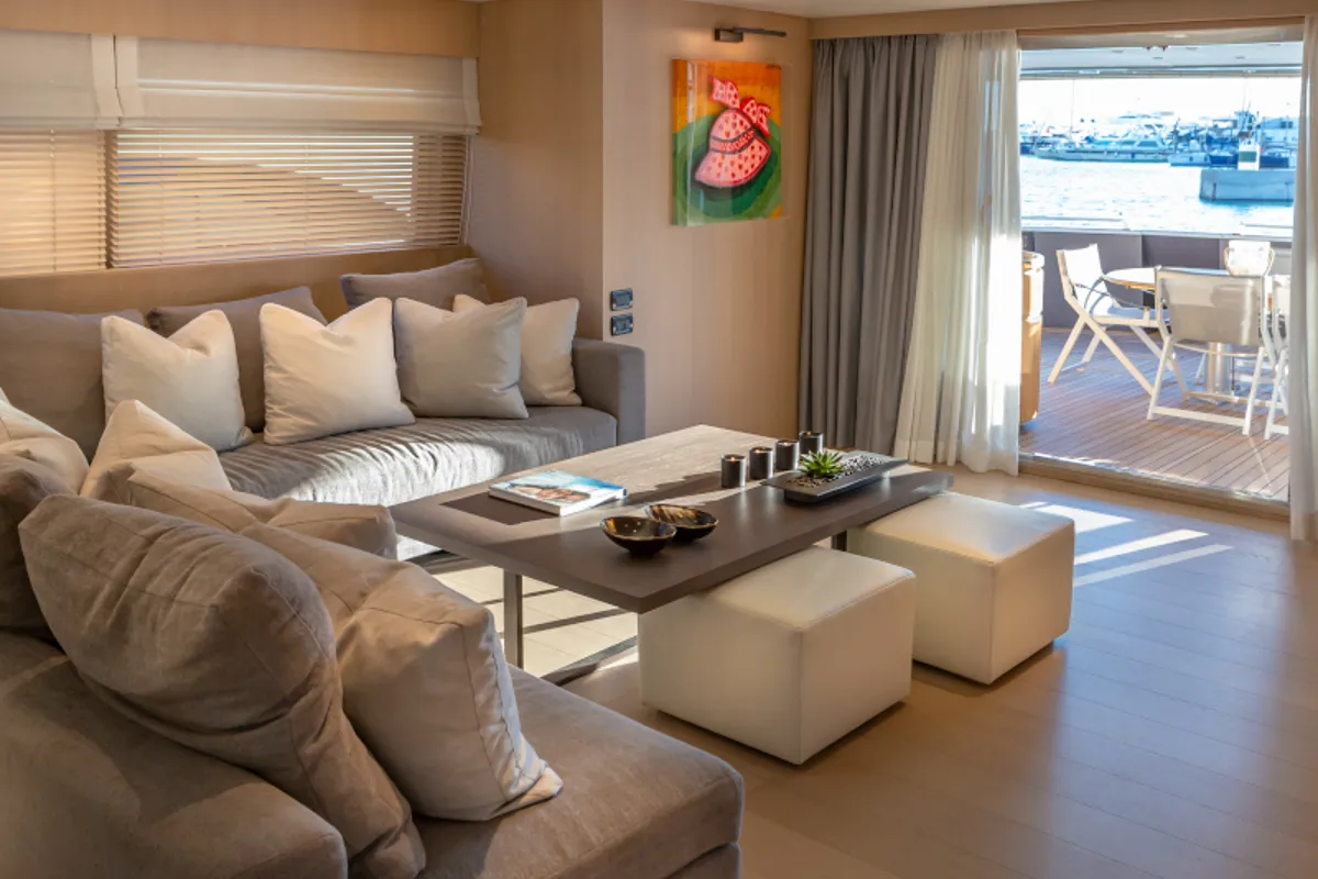 Salon of SUMMER FUN, a Admiral Yachts Admiral 101 yacht at Athens, Greece