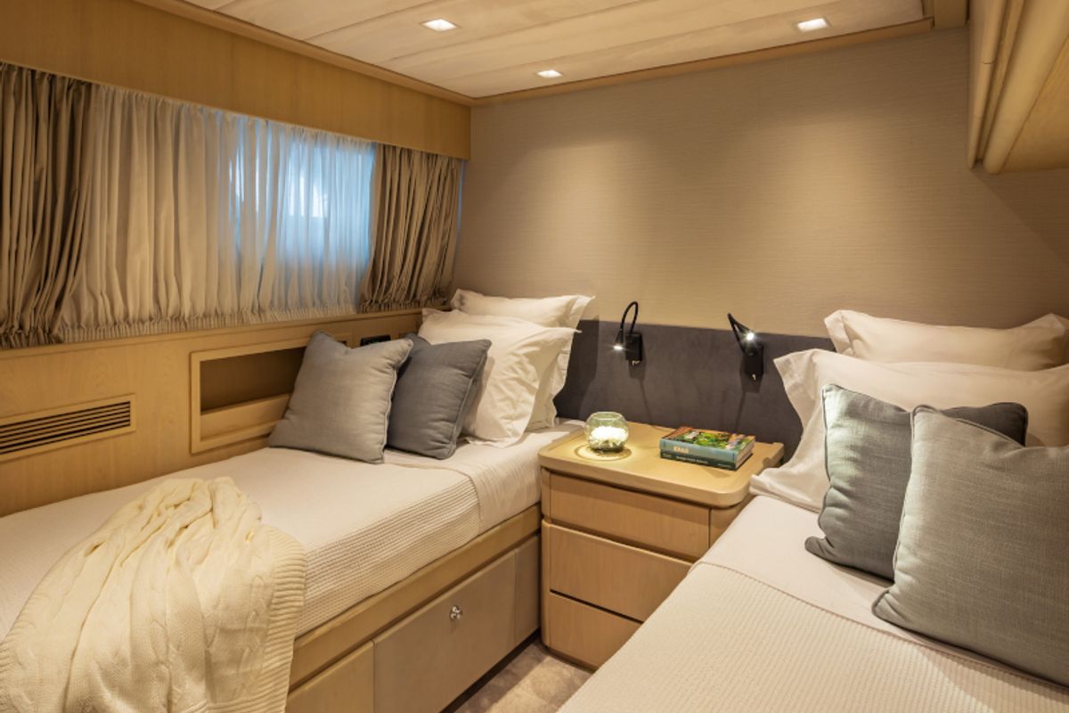 Cabin on SUMMER FUN, a Admiral Yachts Admiral 101 yacht at Athens, Greece