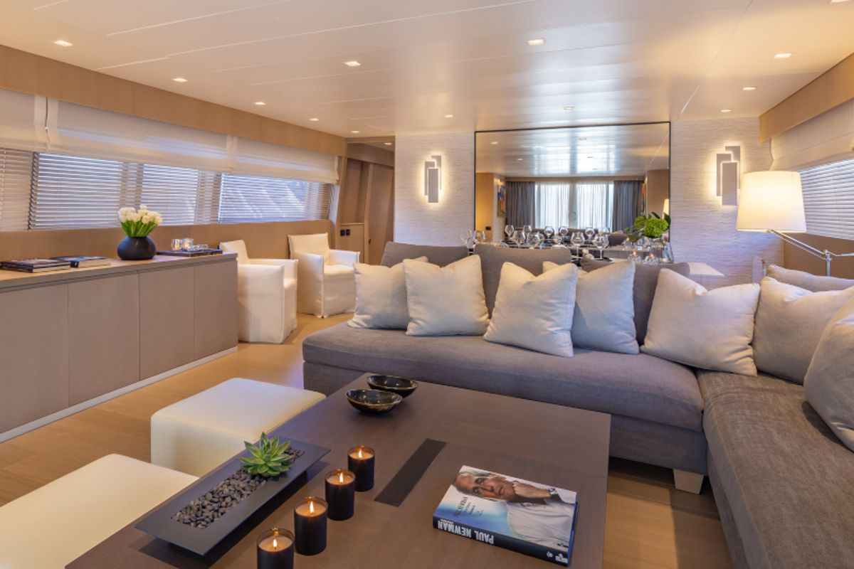 Salon of SUMMER FUN, a Admiral Yachts Admiral 101 yacht at Athens, Greece