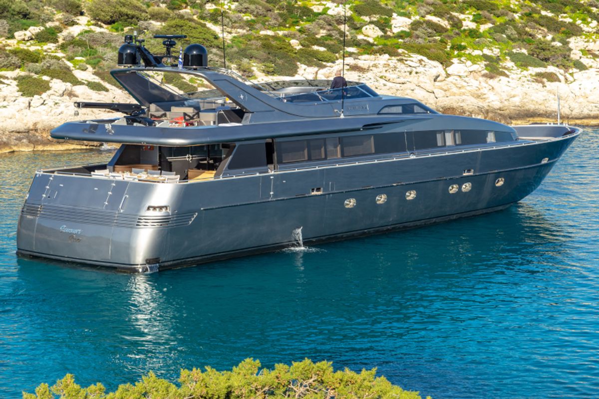 Exterior view of SUMMER FUN, a Admiral Yachts Admiral 101 yacht at Athens, Greece
