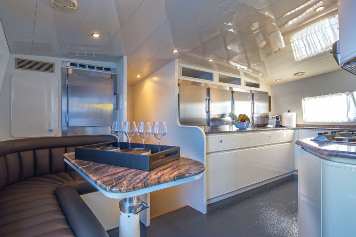 Galley of SUMMER FUN, a Admiral Yachts Admiral 101 yacht at Athens, Greece