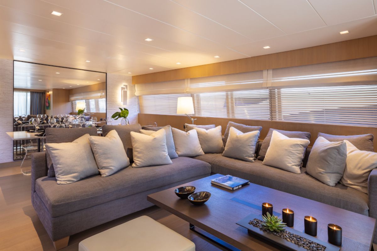 Salon of SUMMER FUN, a Admiral Yachts Admiral 101 yacht at Athens, Greece