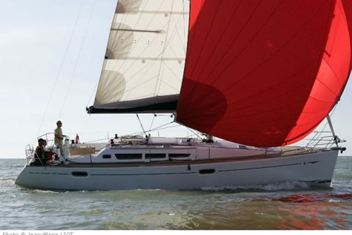 Exterior view of Coral Sea, a Jeanneau Sun Odyssey 42i sailboat at Preveza, Greece