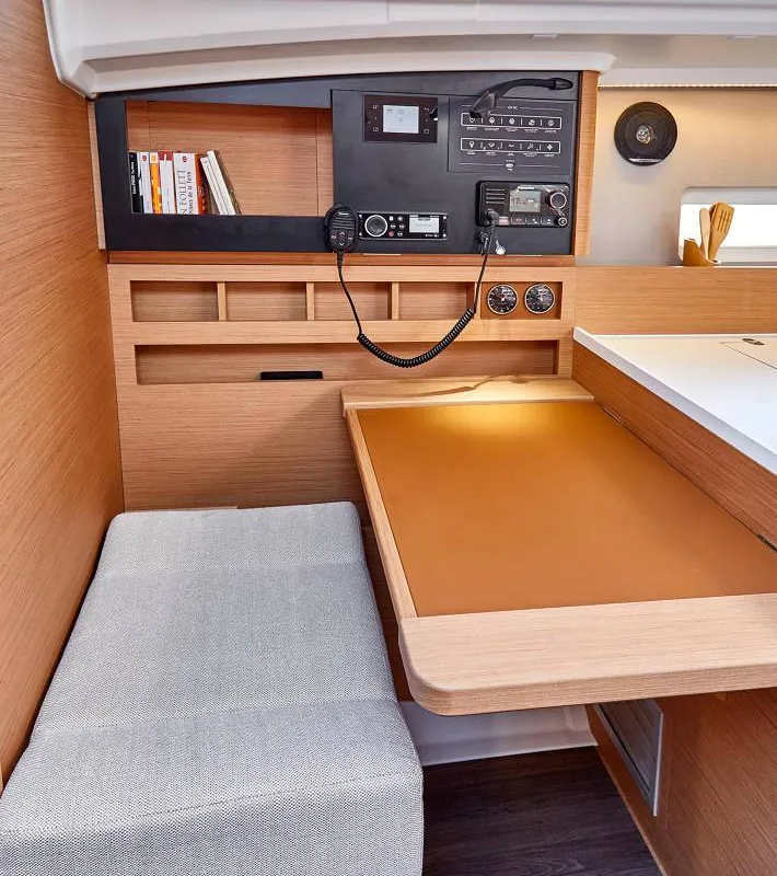 Salon of Maminti, a Jeanneau Sun Odyssey 410 sailboat at Grad Kaštela, Croatia