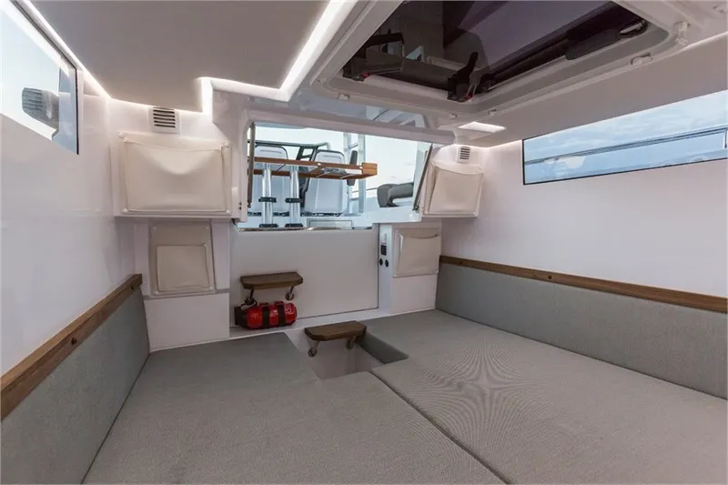 Cabin on Axopar, a Axopar 37 XC Cross Cabin motorboat at Athens, Greece