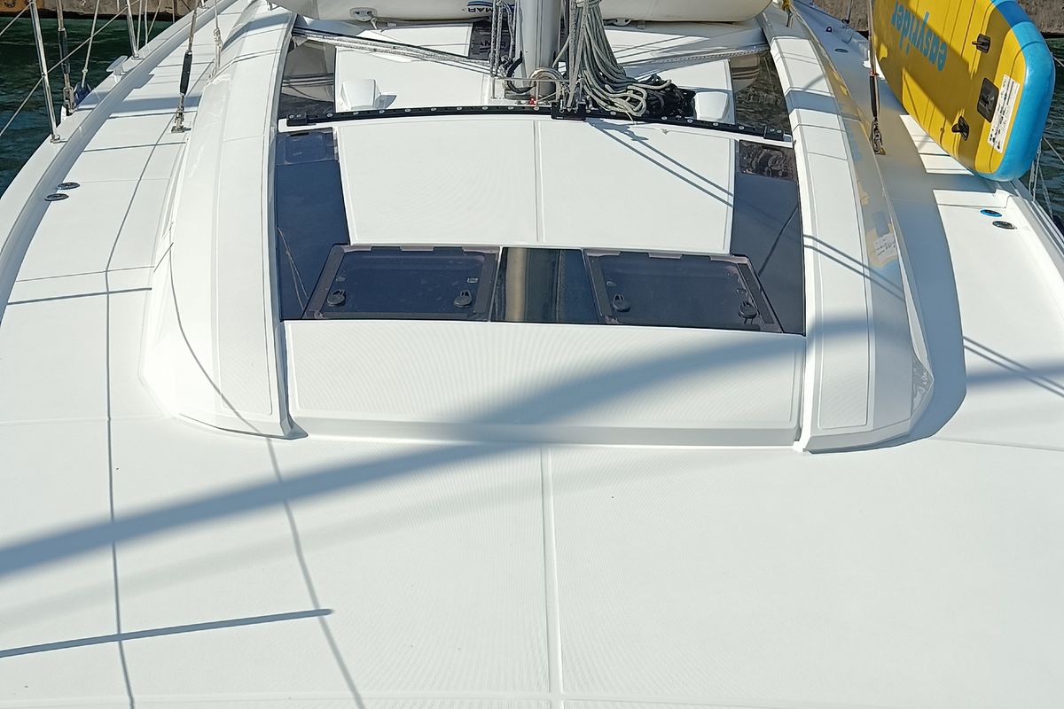 Deck of Alba, a Beneteau Oceanis 51.1 sailboat at Dubrovnik, Croatia