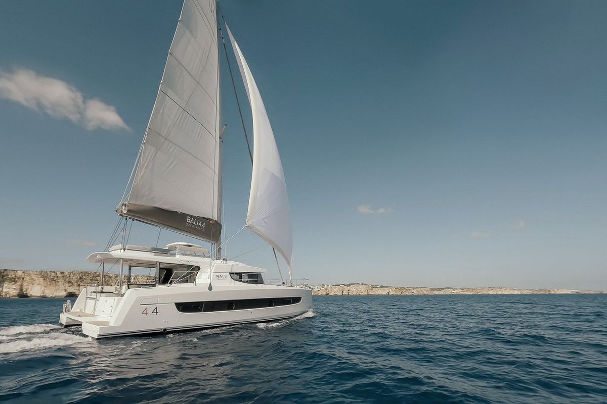 Exterior view of La Calma, a Bali 4.4 catamaran at Pirovac, Croatia
