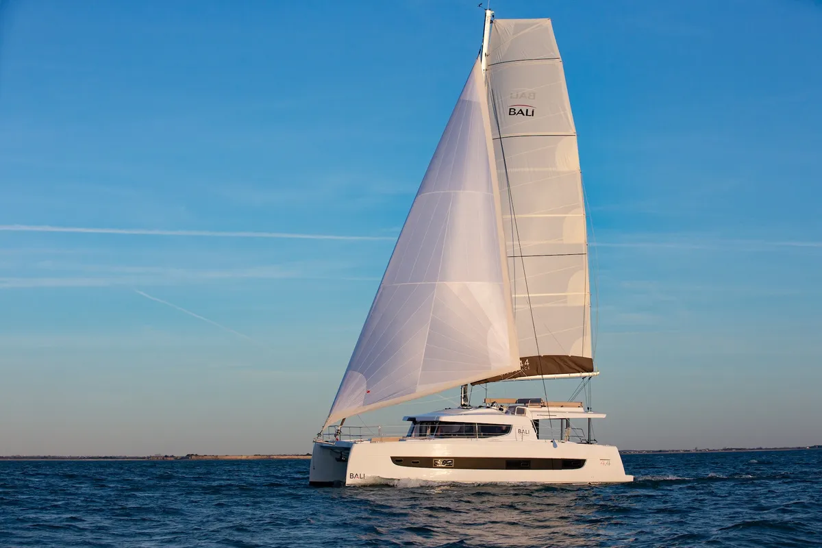 Exterior view of La Calma, a Bali 4.4 catamaran at Pirovac, Croatia