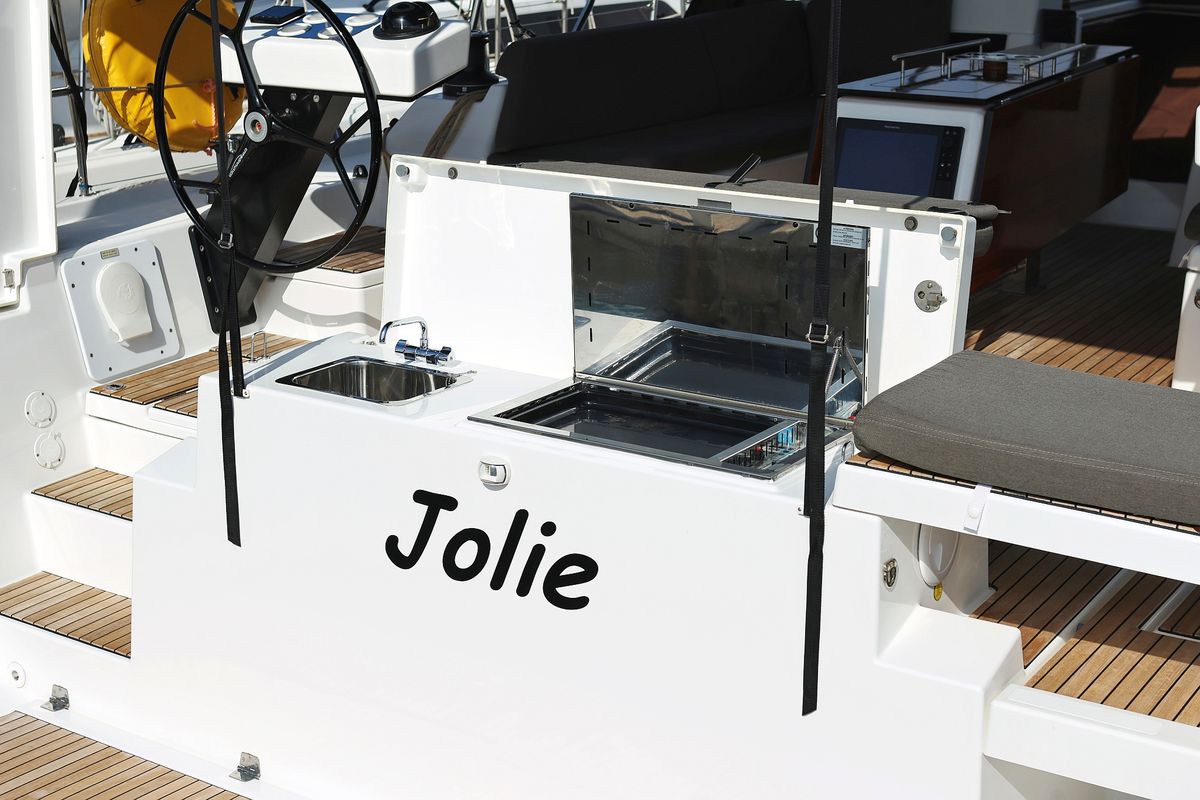 Jolie, a Dufour 470 sailboat at Grad Biograd na Moru, Croatia