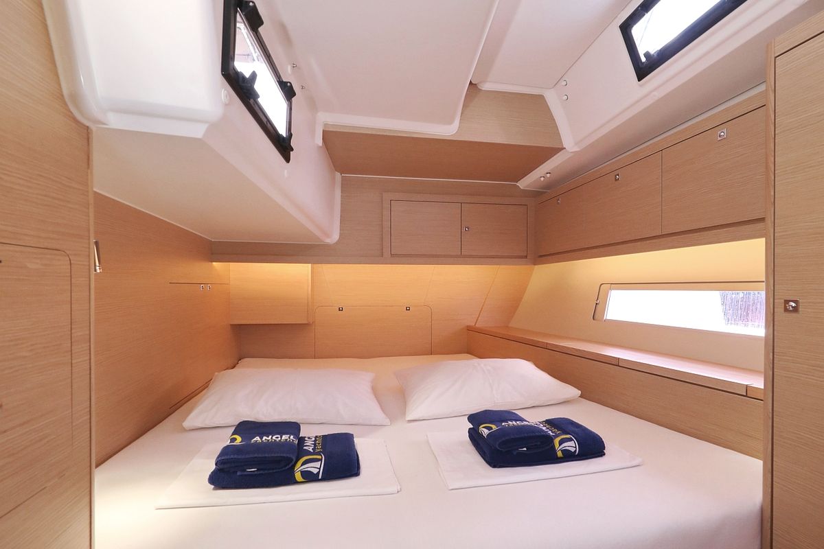 Cabin on Jolie, a Dufour 470 sailboat at Grad Biograd na Moru, Croatia