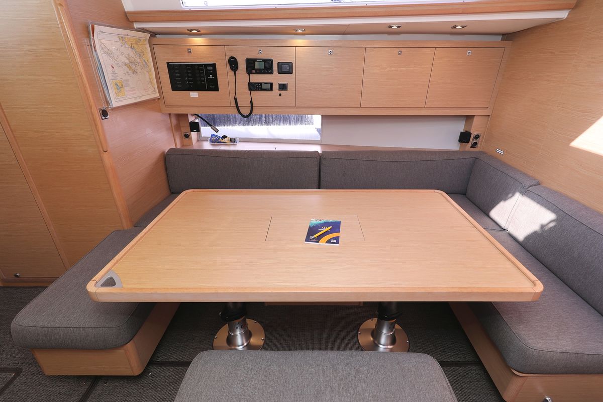 Cabin on Jolie, a Dufour 470 sailboat at Grad Biograd na Moru, Croatia