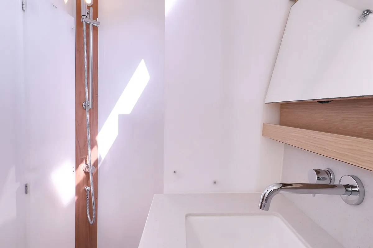 Galley of Jolie, a Dufour 470 sailboat at Grad Biograd na Moru, Croatia