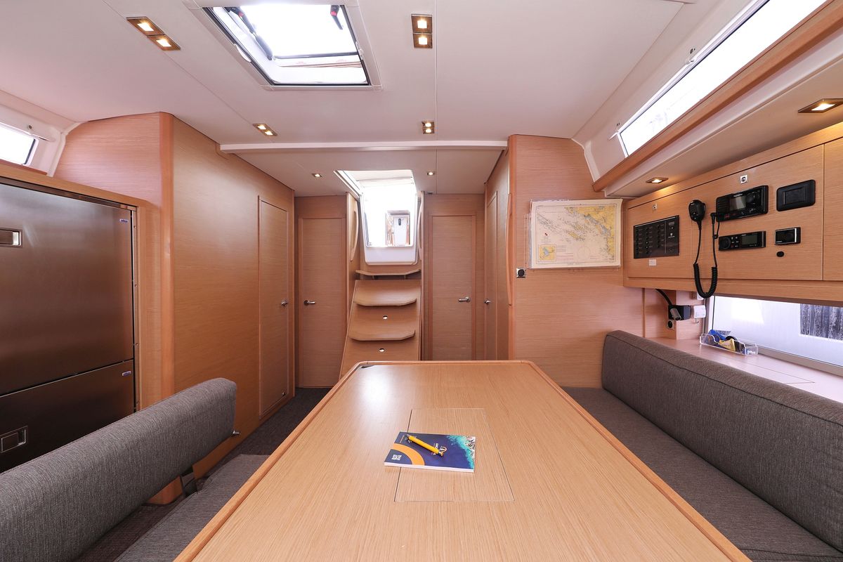 Salon of Jolie, a Dufour 470 sailboat at Grad Biograd na Moru, Croatia