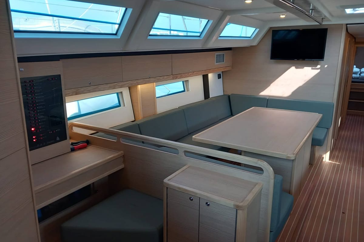 Salon of KATHARINA, a D&D Kufner 56 sailboat at Grad Biograd na Moru, Croatia