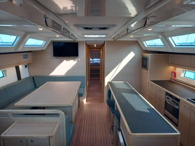 Salon of KATHARINA, a D&D Kufner 56 sailboat at Grad Biograd na Moru, Croatia