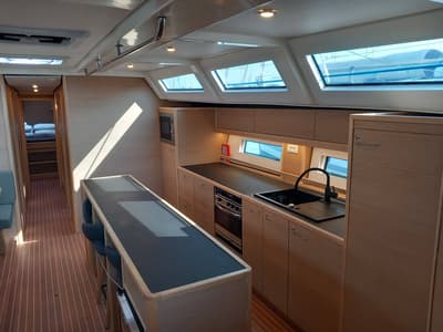 Galley of KATHARINA, a D&D Kufner 56 sailboat at Grad Biograd na Moru, Croatia