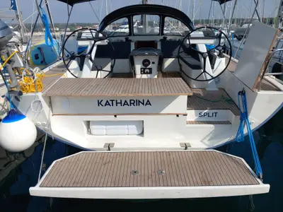 Cockpit of KATHARINA, a D&D Kufner 56 sailboat at Grad Biograd na Moru, Croatia